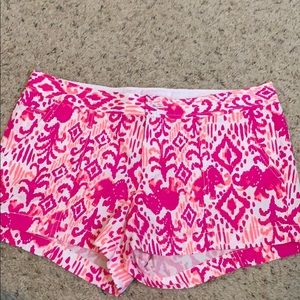 Lily Pulitzer women’s pink elephant print shorts